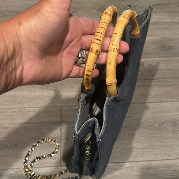 Fossil canvas tote bamboo round handles - Picture 10 of 15